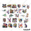Image of 50 PCS "Abstract Animals" Vinyl Stickers