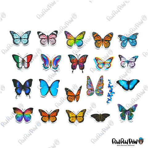 50 PCS "Butterfly" Vinyl Sticker Pack